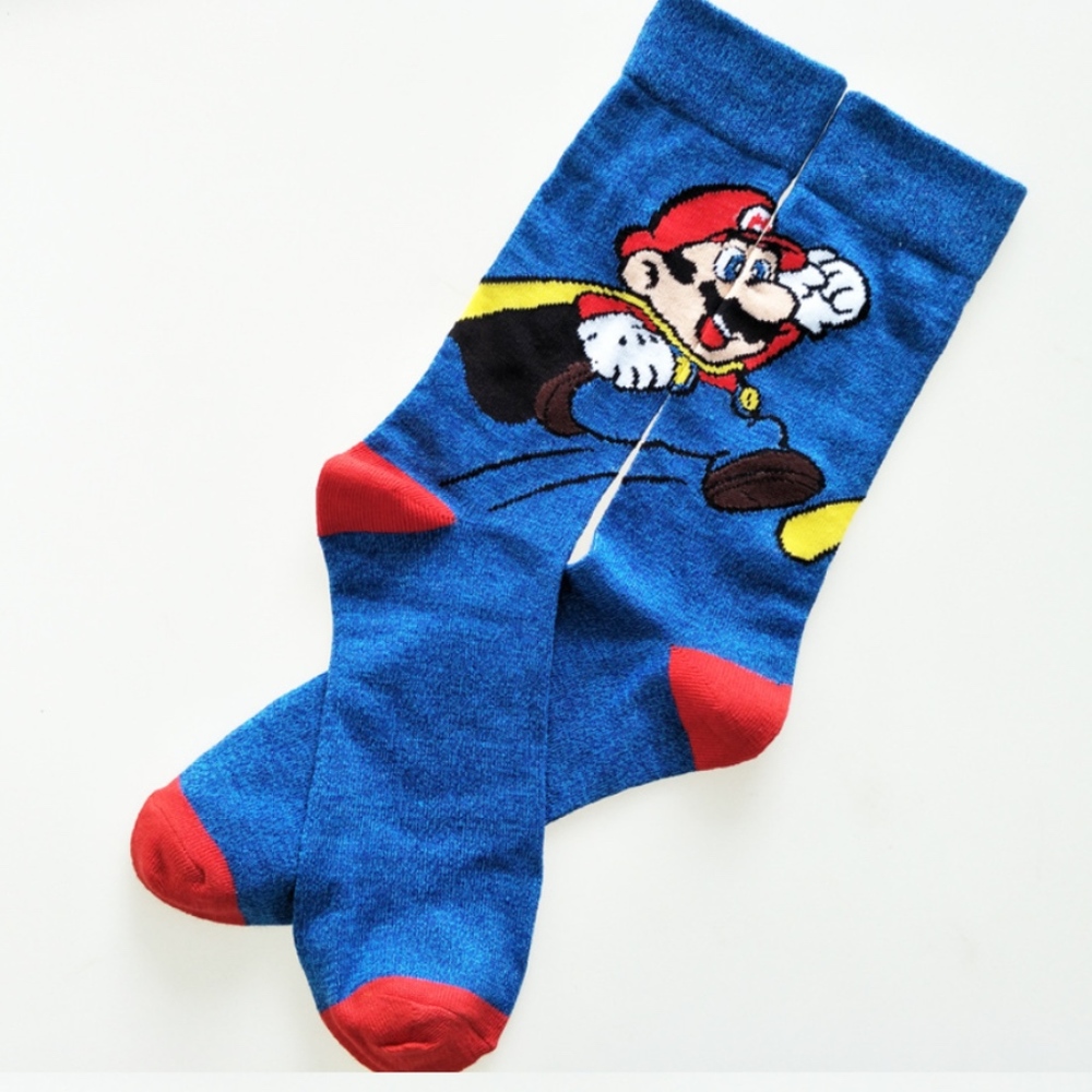 Super Mario Socks 2 Varieties 4 for $32 Any Socks - Picture 1 of 5